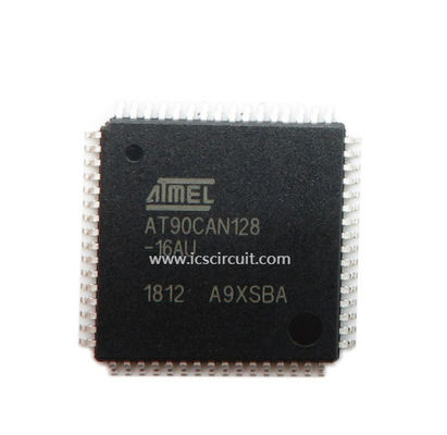 IC AT90CAN128-16AUのマイクロ制御回路128kバイトISPのフラッシュ・メモリ
